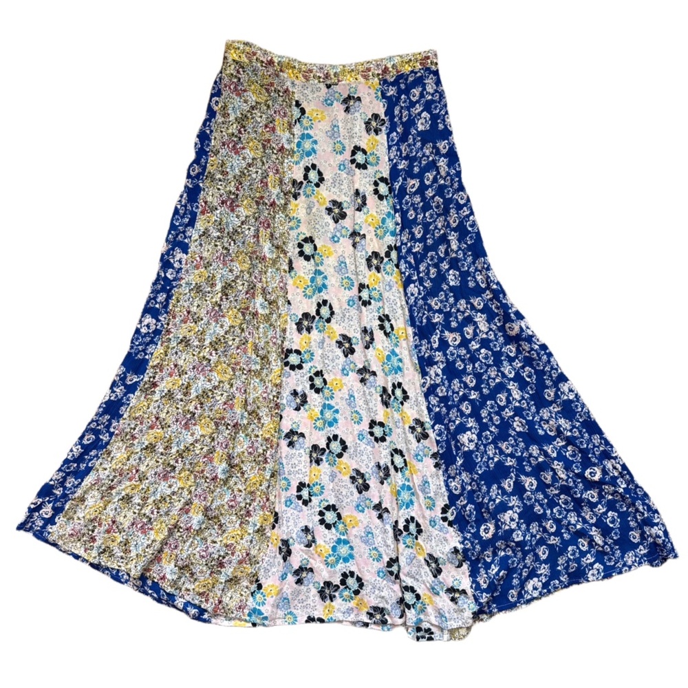 Free People Cherish Floral Patchwork Maxi Skirt